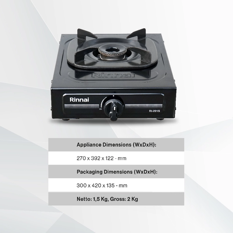 Product image UTAMAMEGA - Rinnai Ri201s Kompor Gas 1 Tungku Dengan Api Biru Kompor 1 tungku