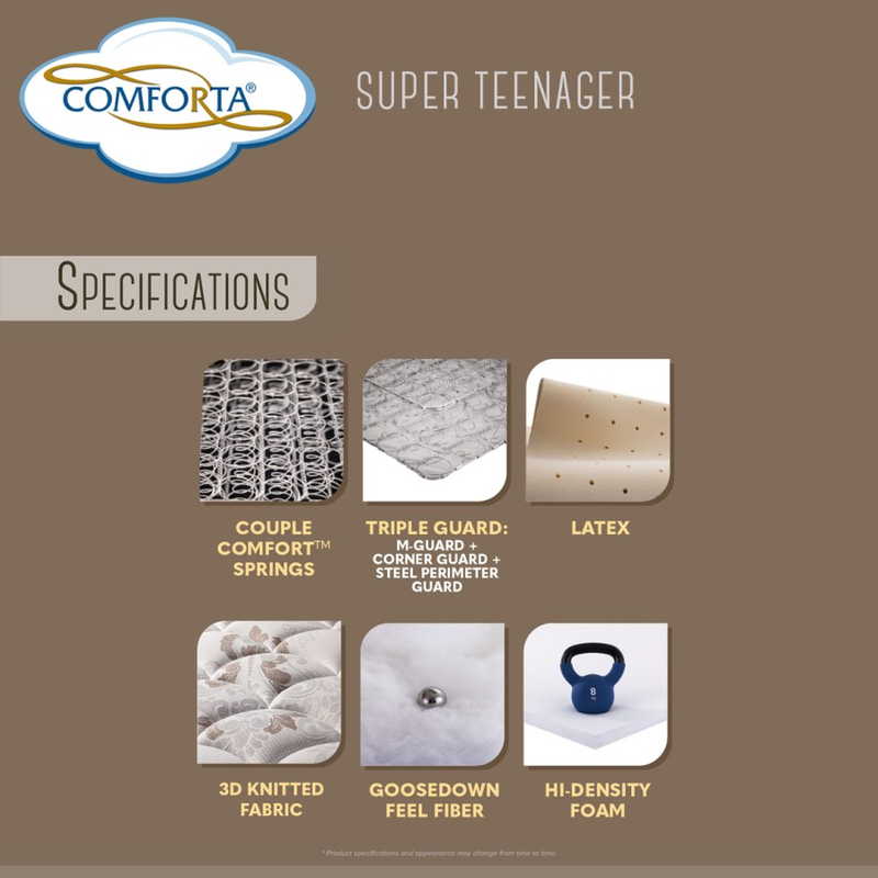 Product image Comforta - COMFORTA Kasur Springbed Super Teenager Fullset 90 x 200 90x200 COKLAT