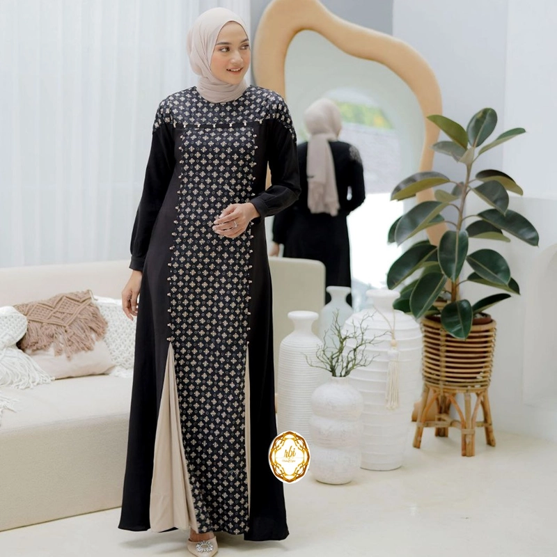 Product image Rambe Batik Indonesia - Batik Couple Gamis Lakshita Kualitas Halus dan Lembut Bisa Beli Pisah Kemeja Saja M A