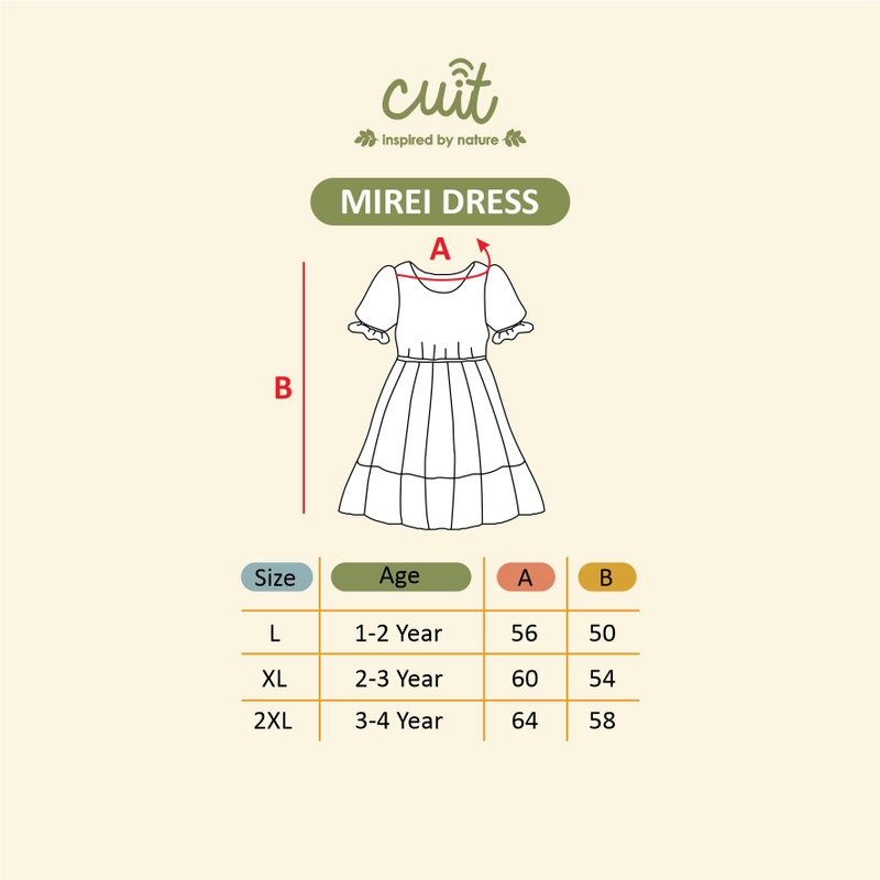 Product image KINTAKUN BABY X CUIT Dress Anak Perempuan Tangan Pendek Mirei - Pakaian Anak Bayi Wanita L (1-2 TAHUN) Yellow Pansy