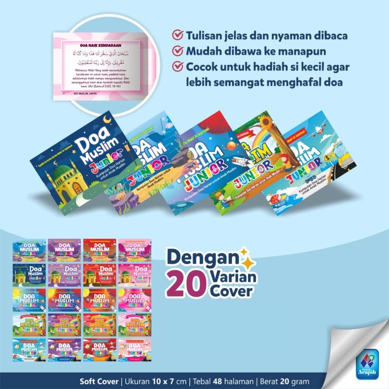 Product image Pustaka Arafah - Buku Doa Muslim Junior Saku Landscape Biru