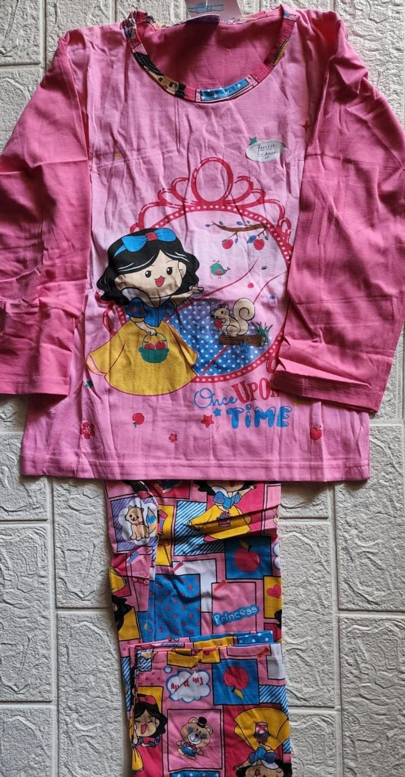 Product image AL Irsyad Store - BABYDOLL VOREFER SWEET  ST.PP. Anak Panjang Panjang 4,6,8 AT-163-1 8 Pink