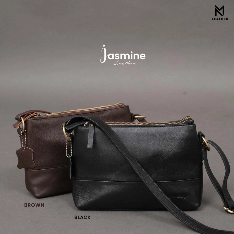 Product image Fashopid - MOONZAYA TAS SELEMPANG KULIT ASLI JASMINE ALL BLACK