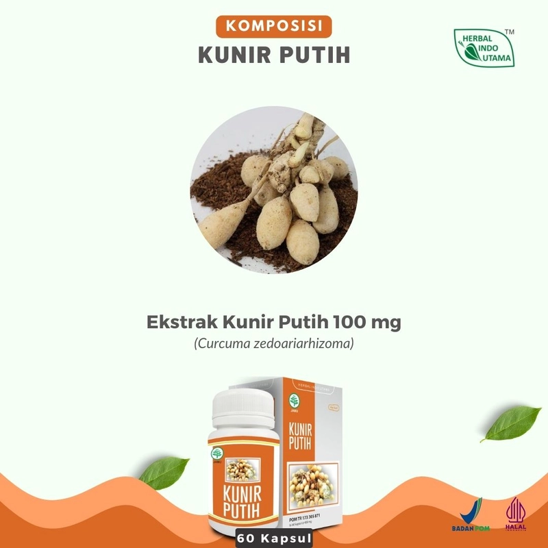 Product image Herbal Indo Utama - Kapsul KUNIR PUTIH Obat Diare Sakit Perut Gangguan Pencernaan 60 Kapsul 60 Kapsul Kapsul Serbuk