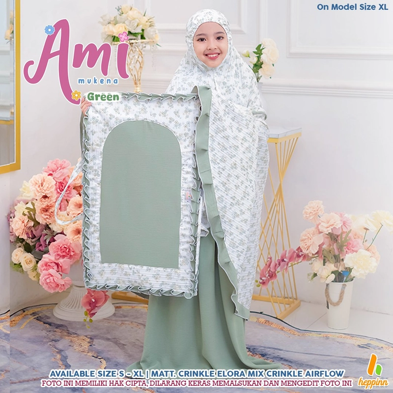 Product image Heppinn - Mukena Kids Ami S Green