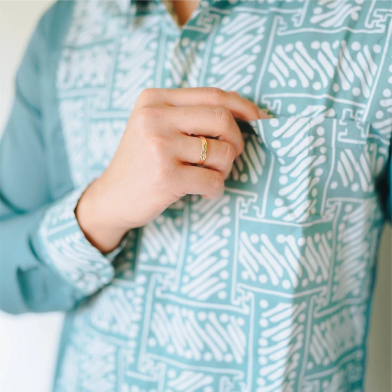 Product image COLLECTION SARJANA - COLLECTION SARJANA - GAMIS MOTIF BATIK - COUPLE GAMIS FATIN - ORIGINAL - BATIK KATUN PRIMA SANFORIS KEMEJA M FATIN