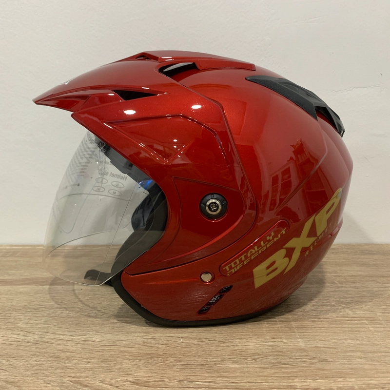 Product image Helm GL Merah Glossy Polos Solid - Single Visor (Kaca Clear) Helm SNI Helem Dewasa L GL Merah Glossy