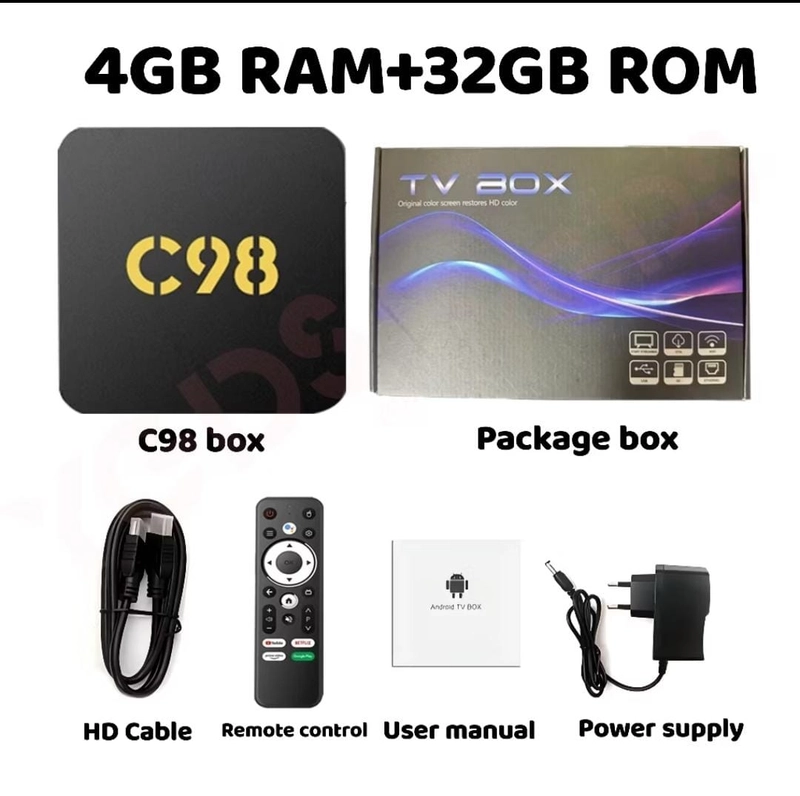 Product image Rizki Electronics - C98 ANDROID TV BOX C98 hitam