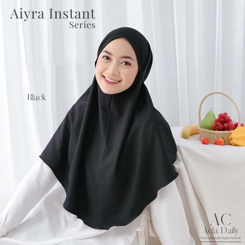 Product image Acla Daily - Jilbab Bergo Aiyra Instan Series Diamond Stretch M Black