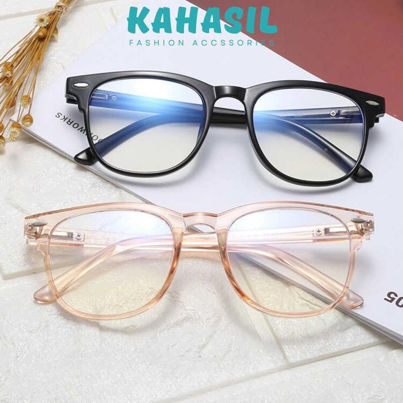 Product image KAHASIL - Kacamata Wanita Anti Radiasi Sunglasses Transparan Bingkai Kotak KMJ254 all variant BLACK