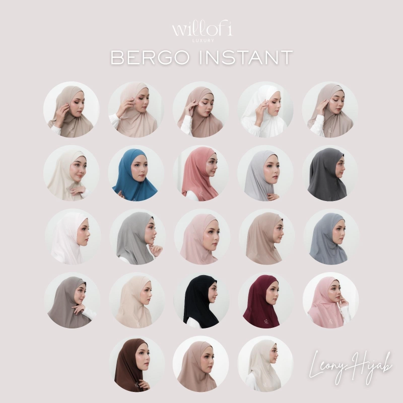 Product image Sakura Baru -X WIllofi - Paket Hemat Hijab Instan Leoni 3 PCS 93K Kerudung Bergo Muslim Wanita Rayon All Size Warna Random
