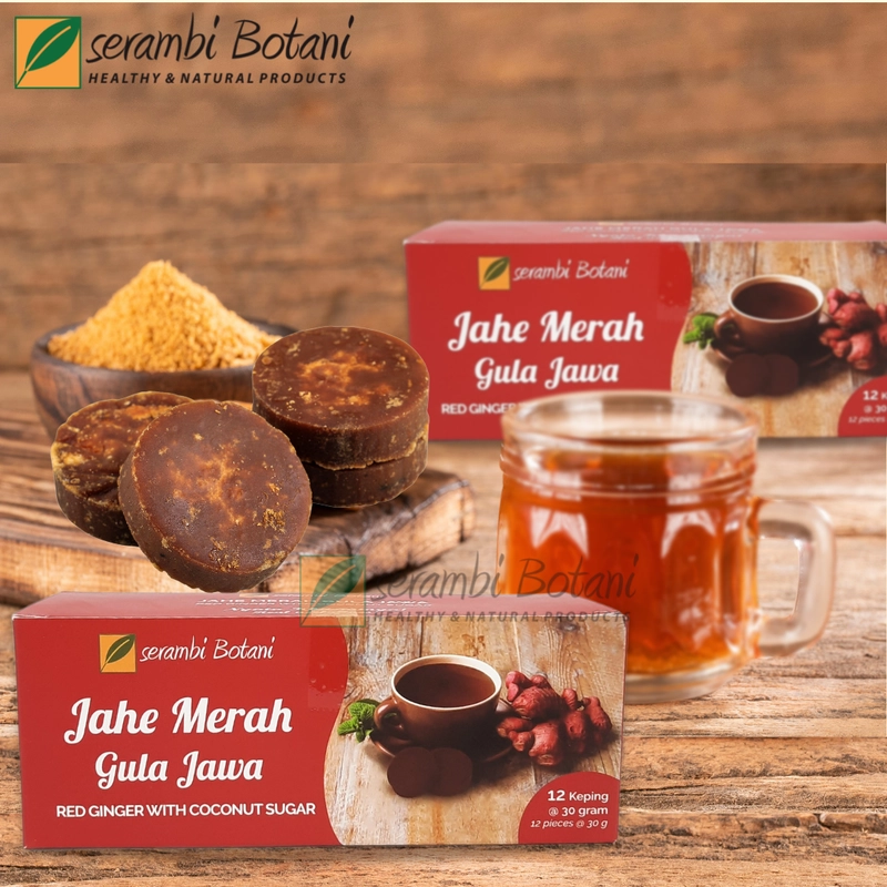 Product image SERAMBI BOTANI - Jahe Merah Gula Jawa Isi 4/12 isi 4 Jahe Keping