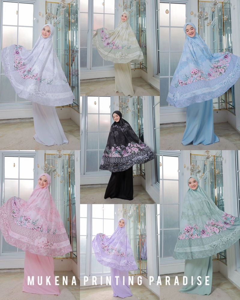 Product image AL Irsyad Store - MUKENA DALANOVA PRINTING PARADISE JUMBO PUTIH
