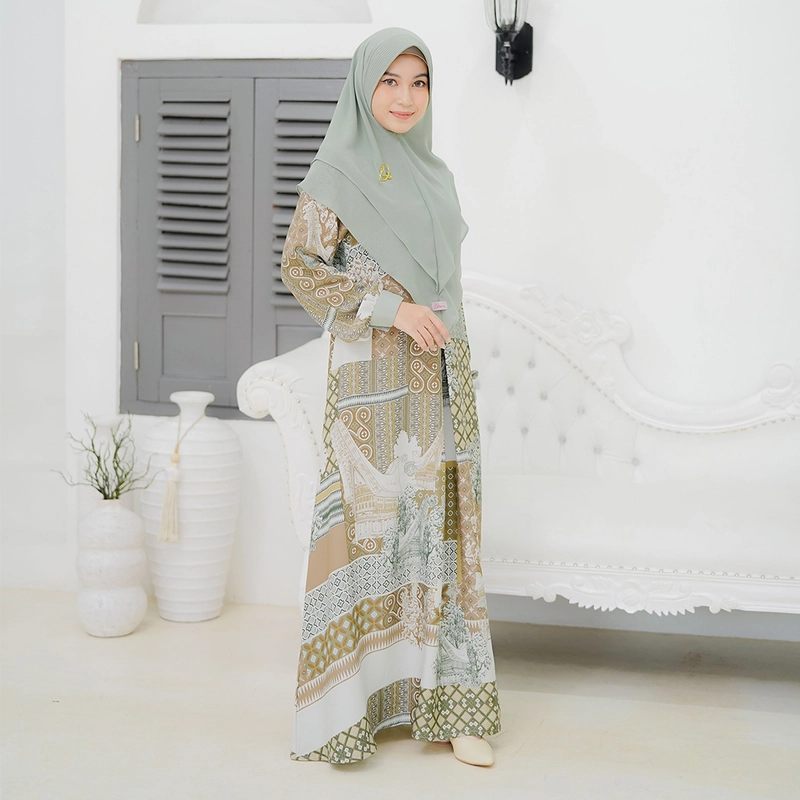Product image Dzeera - DRESS MOM STYLE 2 TORAYA SERIES / gamis motif toraja L MAIDO