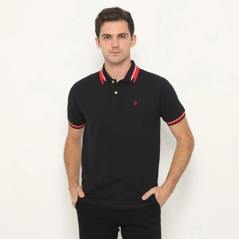 Product image MATSUDA APPAREL - MATSUDA Kaos Polo Shirt Pria Kerah Chikuma M (LD 104 CM) BLACK