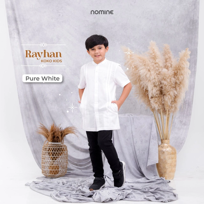 Product image Nomine - Koko - Rayhan - Lengan Pendek S Putih