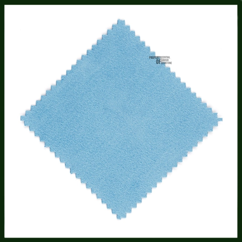 Product image CENTRAL GROSIR GEMSTONE - Silver Polishing Cloth Jewelry Pembersih Perhiasan Cincin Batu Permata Kecil Biru