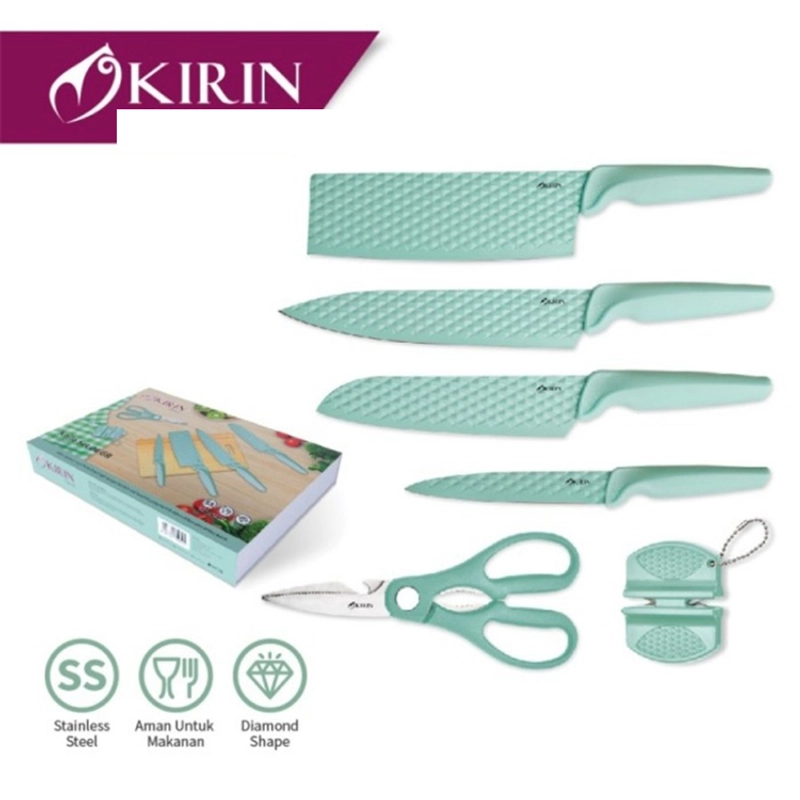 Product image Pisau Set Kirin KUS-KS06 GR Pisau Dapur Berkualitas Merk Kirin