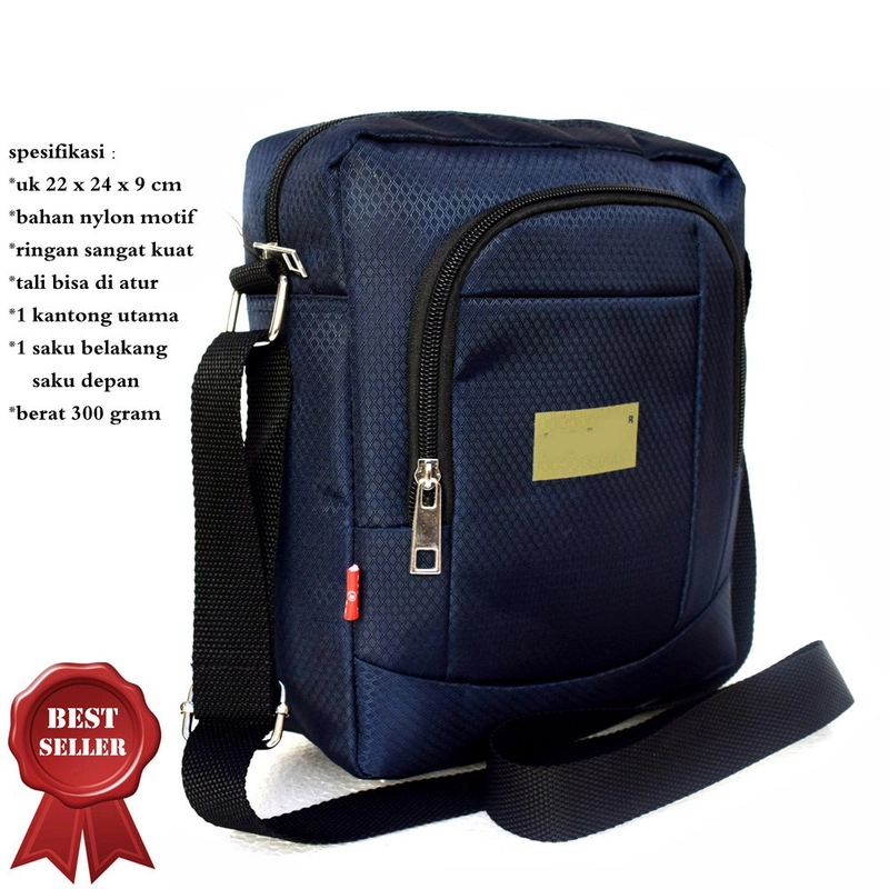 Product image Lanc Fashion - Tas Motor pria selempang Garis Horizontal Simpel warna navy