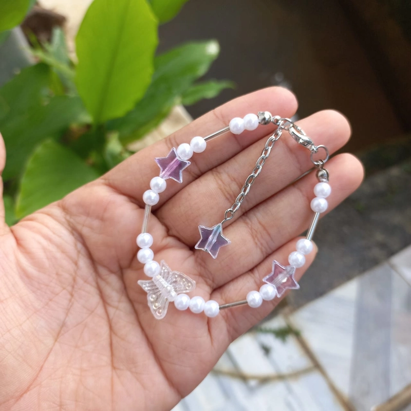 Product image ALMIRA STORE - Gelang Manik Cantik / Bracelete Beads 17cm Kupu-kupu