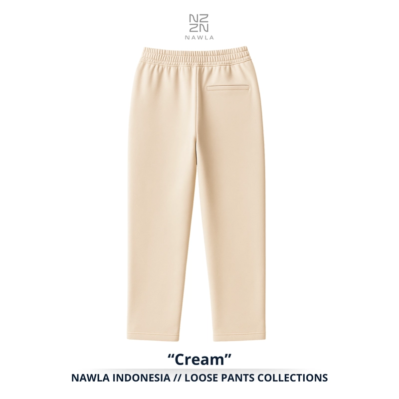 Product image NAWLA - Baggy Loose Pants Pleated Fit S Cream