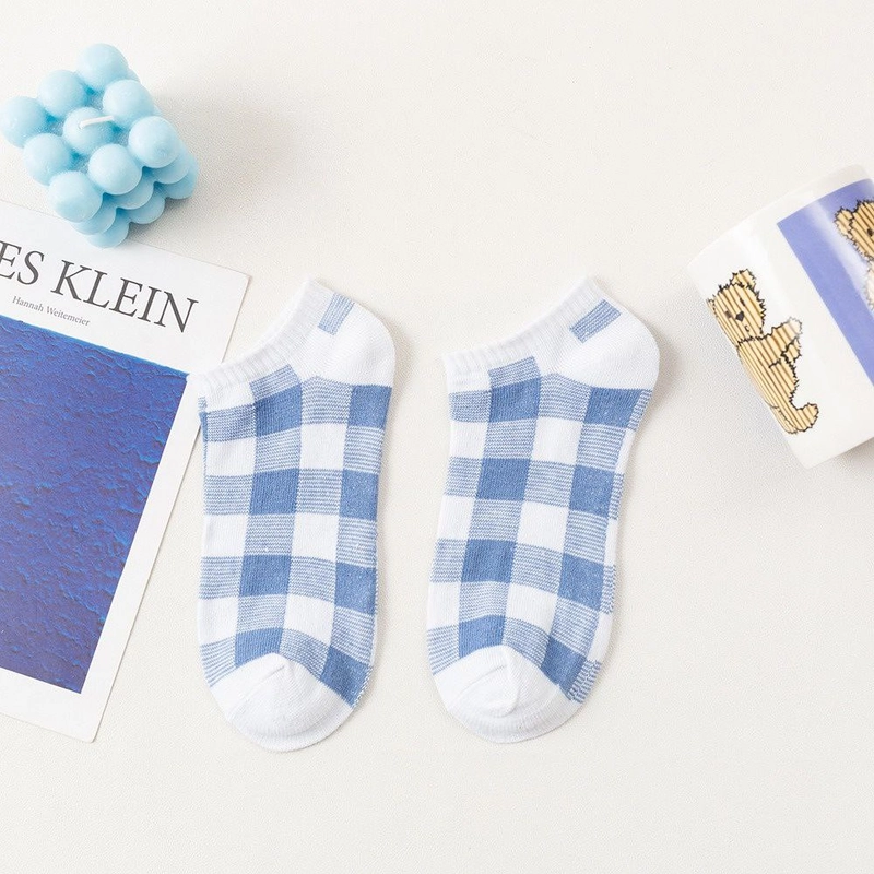 Product image Kaos Kaki Pendek Wanita Semata Kaki isi 6 Pasang/set isi 6 Pasang Biru Series