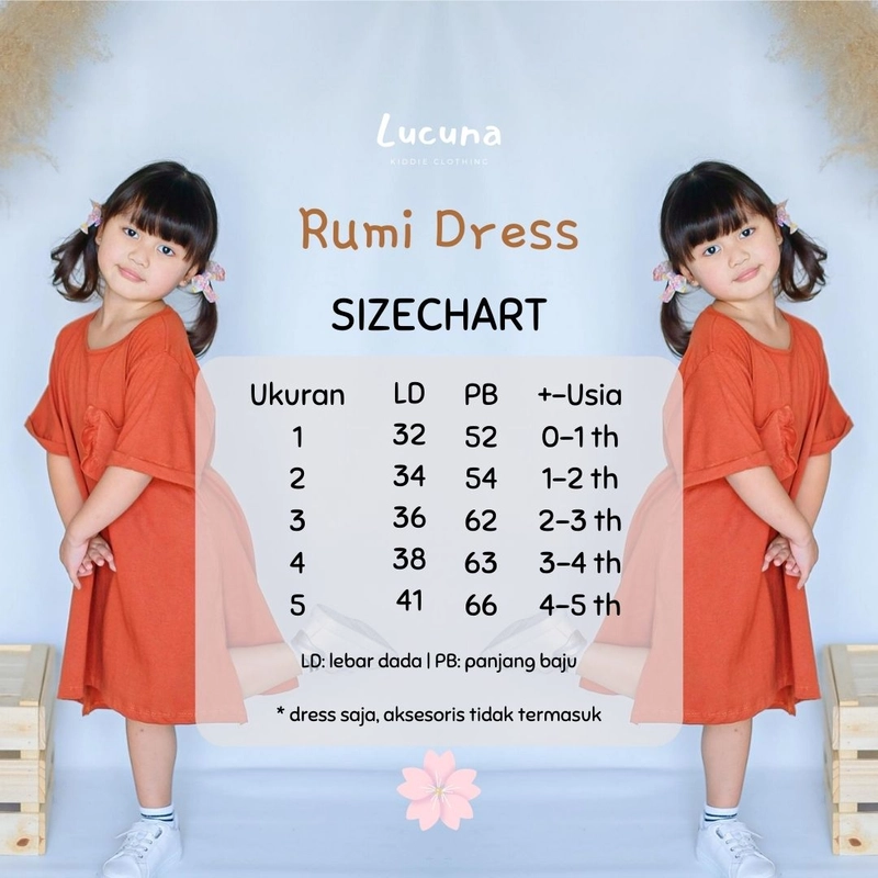 Product image Lucuna - Rumi Oversized Dress Baju Anak 1 Brown