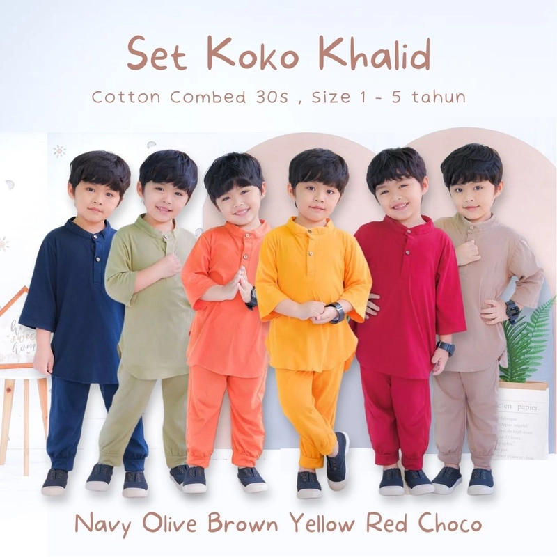 Product image Smilee - Khalid Setelan Koko Kaos Combed Katun 1 Navy