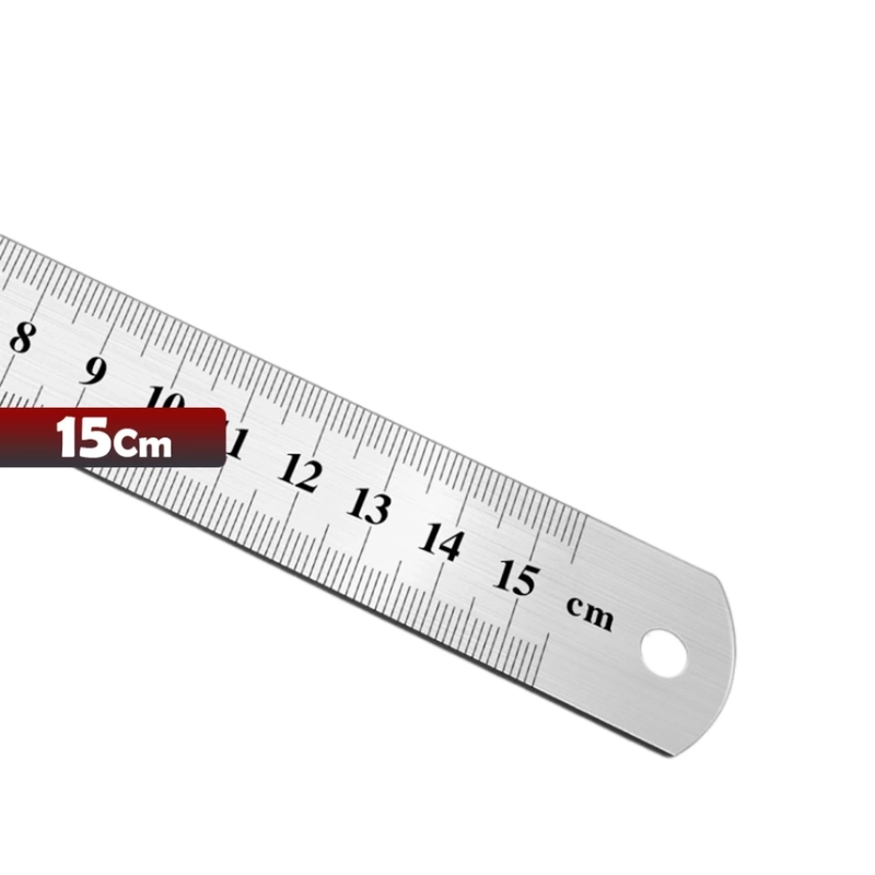 Product image KAHASIL - Penggaris Garisan Ruler Besi Stainless Steel Anti Karat Tebal 15cm 20cm 30cm 15 CM all variant