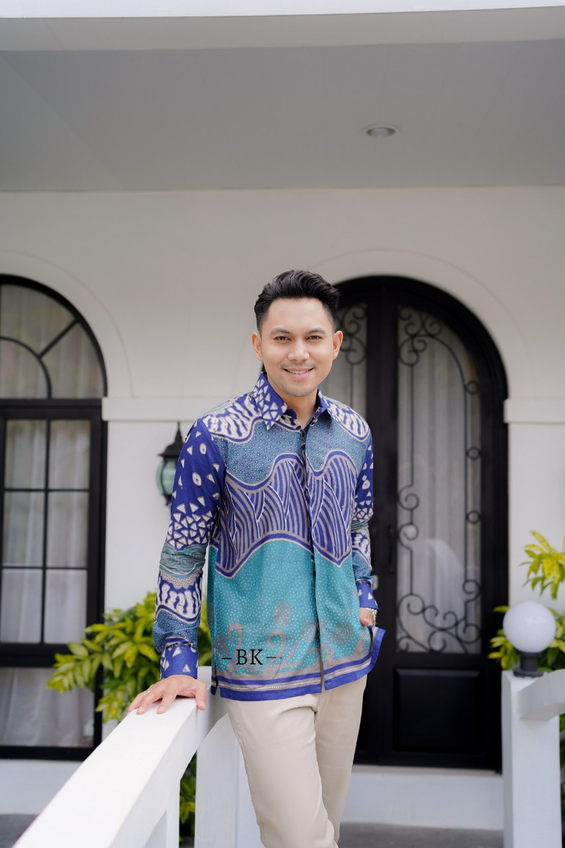 Product image Ks muslim fashion - Batik couplen pria dan wanita kemeja dan tunik motif laila M Kemeja laila