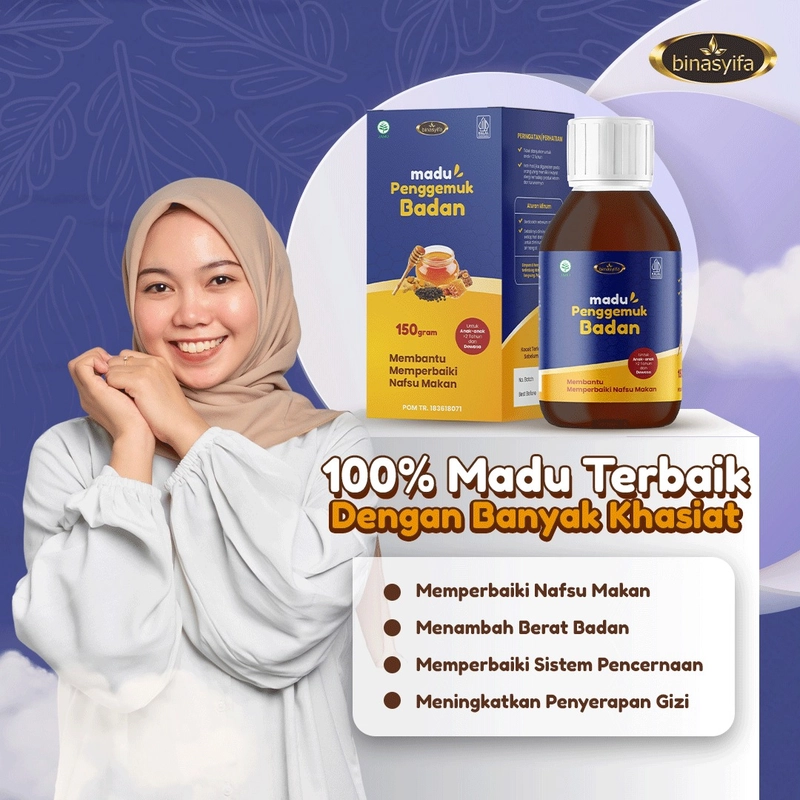Product image MADU PENGGEMUK BADAN Suplemen Madu Penambah Nafsu Makan Menambah Gemuk Berat Badan Anak dan Dewasa C 150 gram Madu Herbal