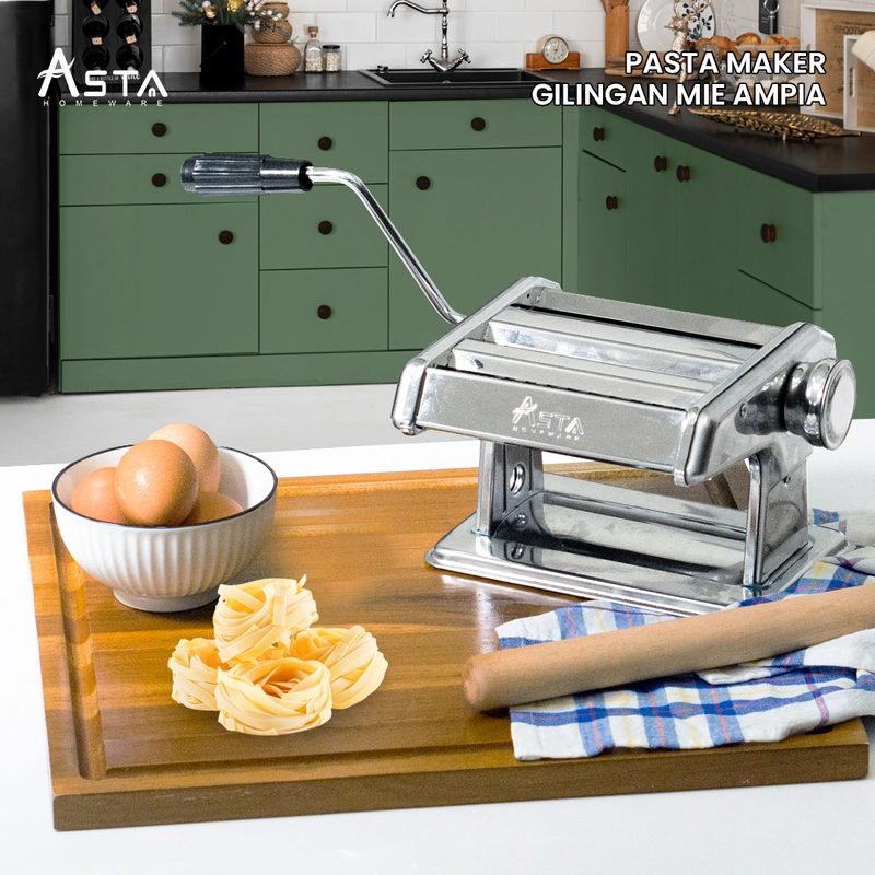 Product image Asta Gilingan Mie Manual Stainless Pasta Maker Ampia Warna Ampia