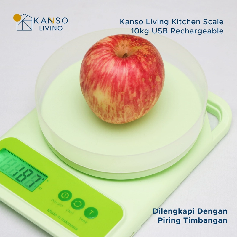 Product image Kanso Living - Kanso Living 10kg Timbangan Dapur Digital Rechargeable KL-KS674 500 Putih