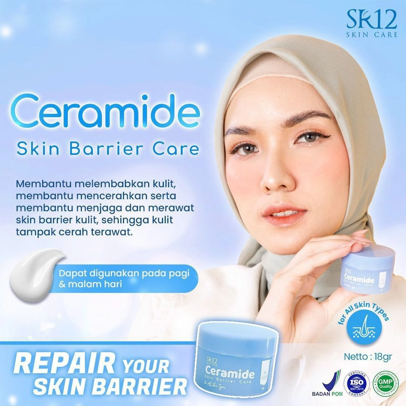 Product image SR12 Ceramide Gel Pelembab Untuk Memperbaiki Skin Barrier Dan Mengatasi Jerawat 18gr Ceramide