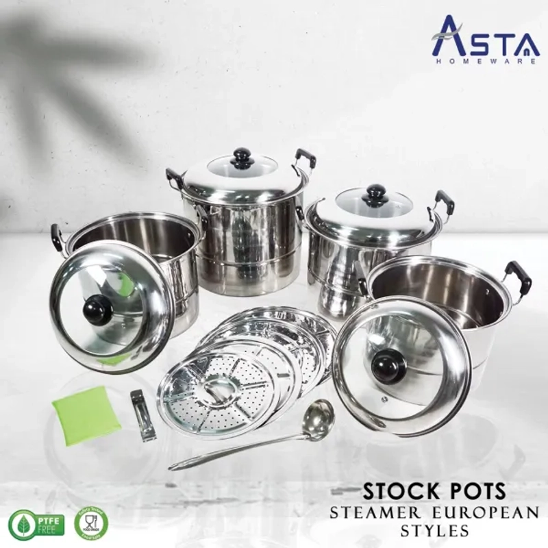 Product image Asta Homeware - Asta Stock Pot European Panci Stainless Cookware Set 4300 Silver