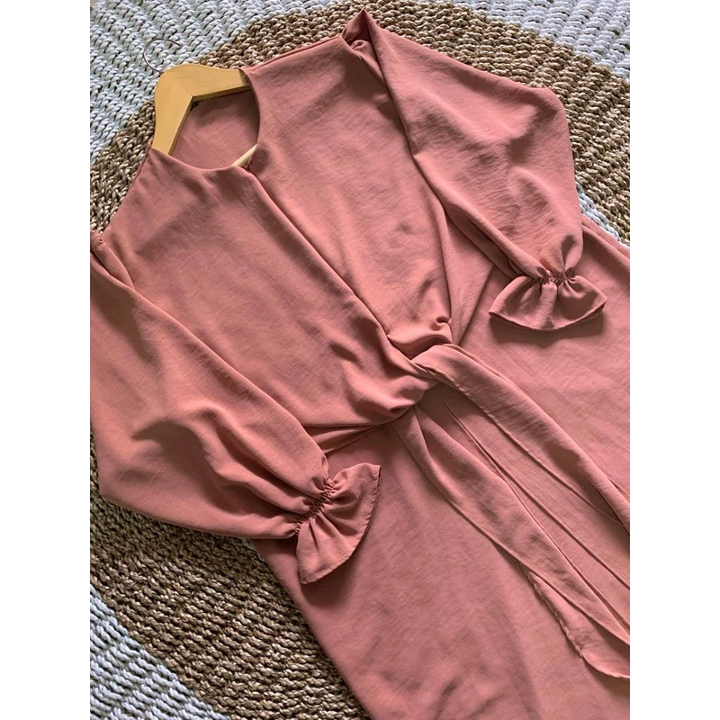 Product image MEQA DAILY - MEGA DAILY - Elena Long Tunik Dress Wanita XL - XXL Pink