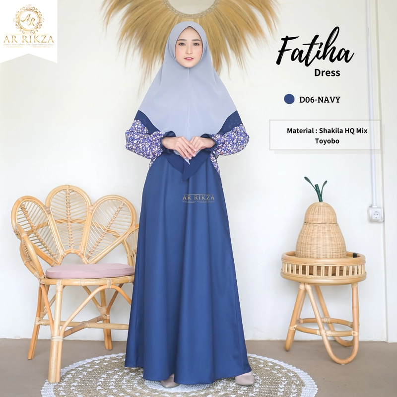 Product image Arrikza - FATIHA DRESS (KODE D) L D06-NAVY