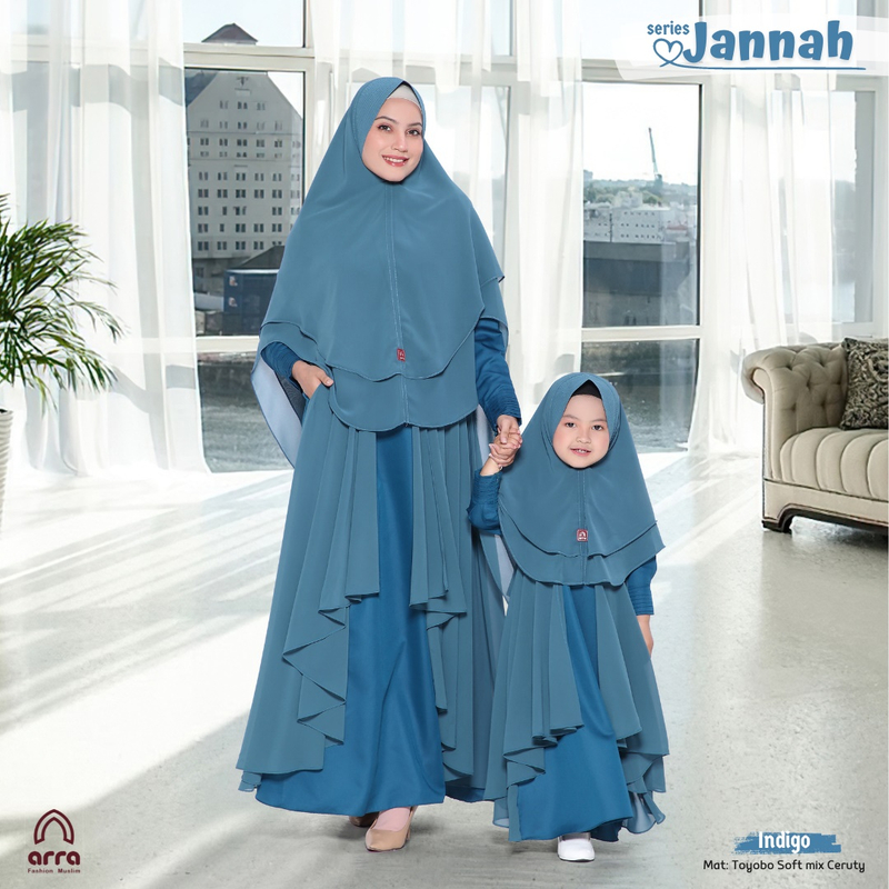 Product image Arra - Sarimbit Jannah 01 Indigo S Khimar Anak