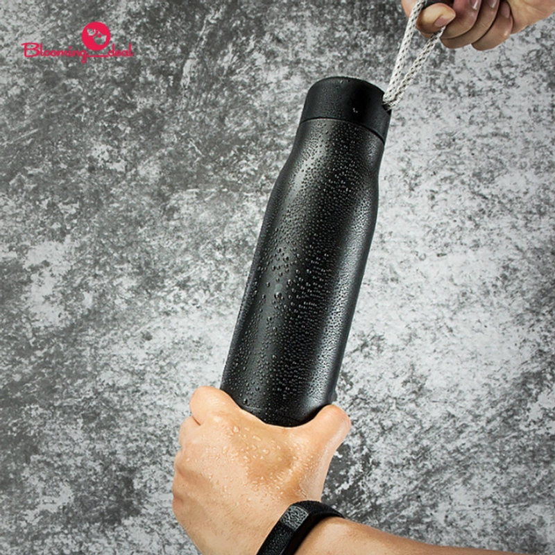 Product image BloomingDeal Termos Tali Stainless Steel Double Wall 500ml HN23 HITAM