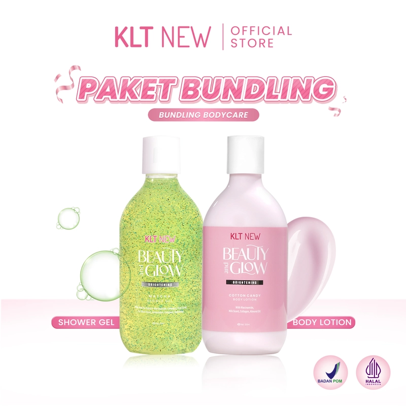 Product image KLT NEW - Bundling KLT New Beauty and Glow Brightening Body Cream dan Shower gel ( Matcha & Cotton Candy) 600 Ml Matcha&CottonCandy