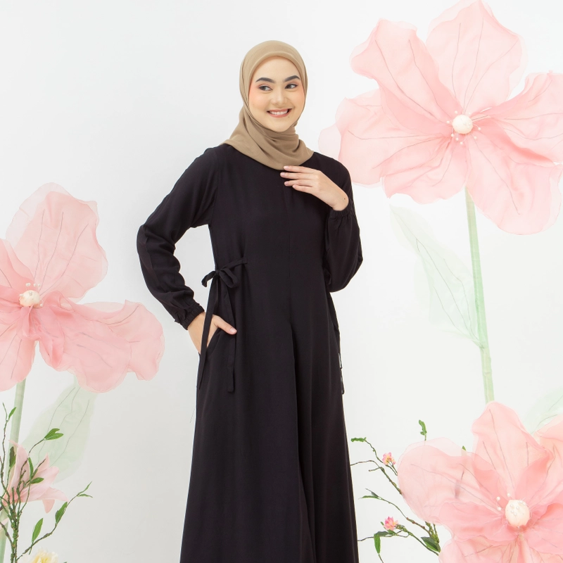 Product image Lusianasae - Lusianasae - Edelweiss dress warna Hitam bahan Rayon twill premium L HITAM