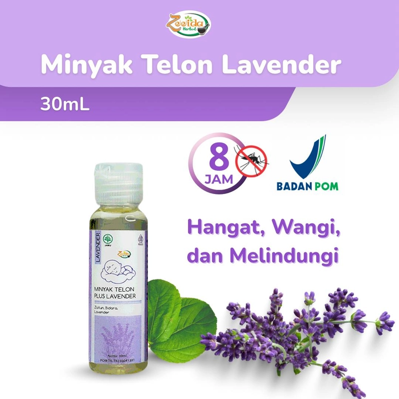 Product image Zeeida Herbal - Minyak Telon Baby Minyak Pijat Bayi Hangat Melindungi Aroma Lavender 30Ml Milon Lavender