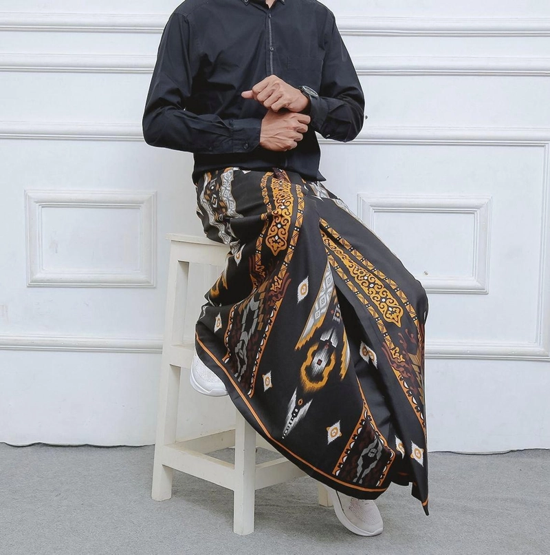 Product image Batik Mafaza - Batik Sarung Pria Dewasa Modern Best Seller anti kusut free peci rajut motif gus lutfi Sarung Dewasa Sarung gus lutfi