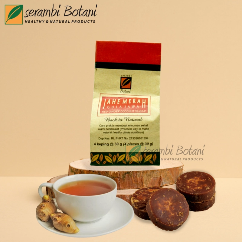 Product image SERAMBI BOTANI - Jahe Merah Gula Jawa Isi 4/12 isi 4 Jahe Keping