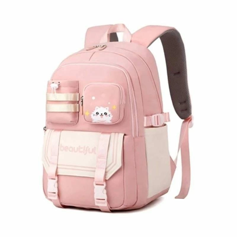 Product image Alcaff - Tas Ransel Anak Sekolah Perepuan Beautiful Free Botol Minum 30x20x40 pink