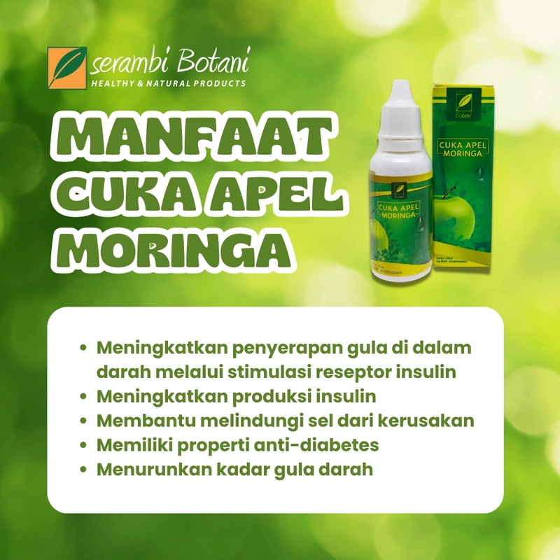 Product image SERAMBI BOTANI - Obat Diabetes Cuka Apel Ekstrak Daun Kelor (Cuka Apel Moringa) 30ml Cuka Apel Moringa