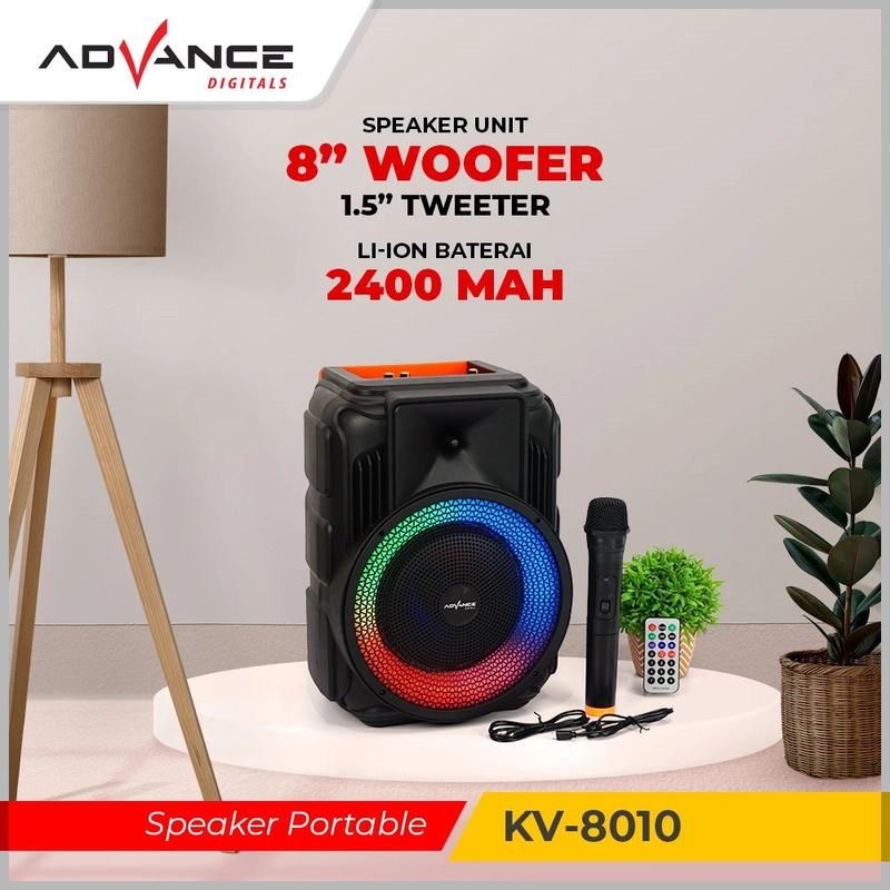 Product image Advance Digitals Indonesia - Speaker Meeting Bluetooth Advance KV 8010 8 inch Free Mic Wireless 8 inch Default