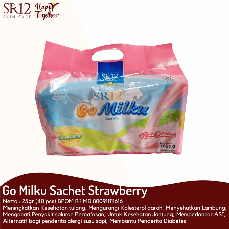 Product image SR12 Gomilku Susu Kambing Etawa Dilengkapi Daun Kelor Madu Ikan Gabus Sachet 1 Sachet Strawberry