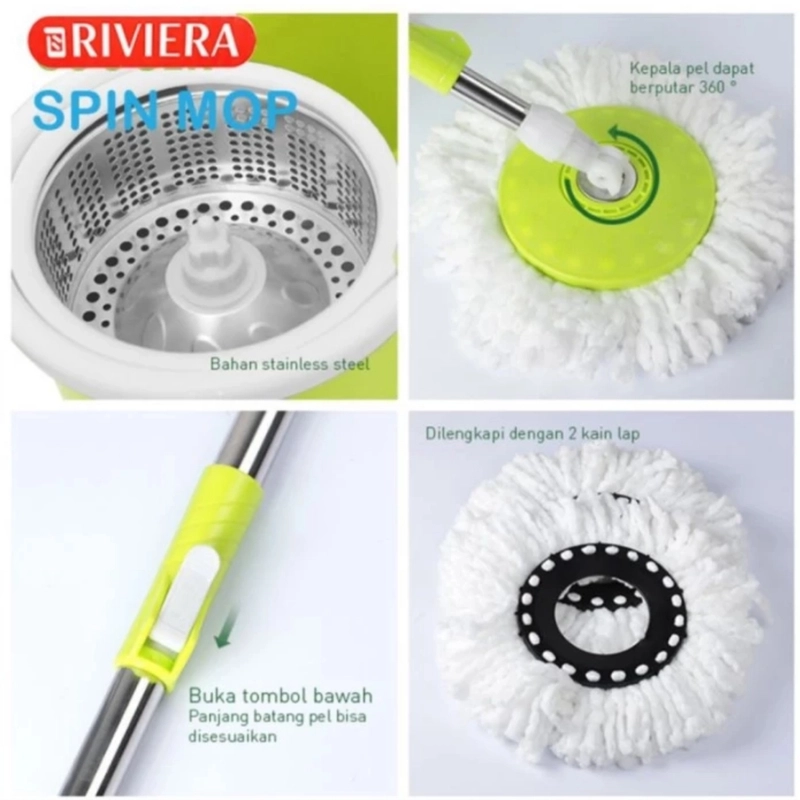 Product image Turbo - Spin mop alat pel putar 360 3 liter Green