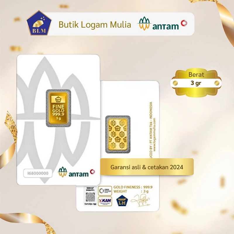 Product image Emas ANTAM Logam Mulia - 3 gr 2023